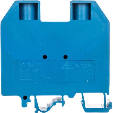 Connettore filettato per binario 35mm2 blu VS 35 PAN 003901158