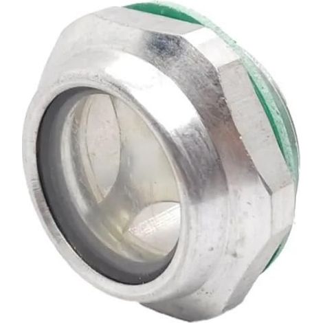 Indicateur de niveau d'huile pour réservoir hydraulique avec verre rond HYD002895