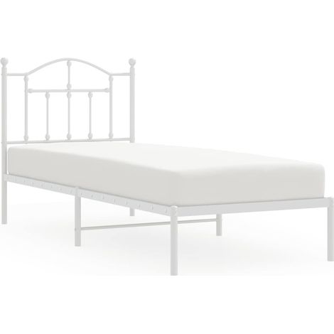 Maison Exclusive - Giroletto con Testiera Metallo Bianco 90x190 cm
