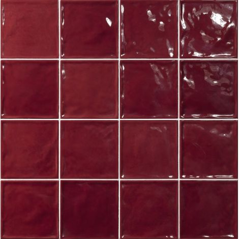 Carrelage zellige rouge brillant 15x15 cm – Effet Pompei – Pour pièces de vie audacieuses – Apporte chaleur et énergie – El Barco