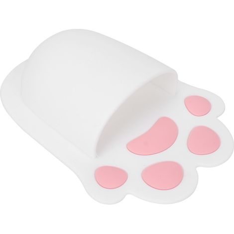 Porte-brosse à dents mural pour salle de bain, organiseur en silicone blanc, rangement fixe sans percer, étui de toilette pratique. (1/5)