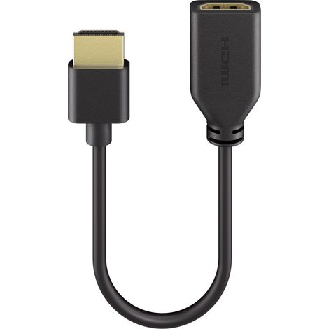 Goobay 64824 cable HDMI 0,1 m HDMI tipo A (Estándar) Negro