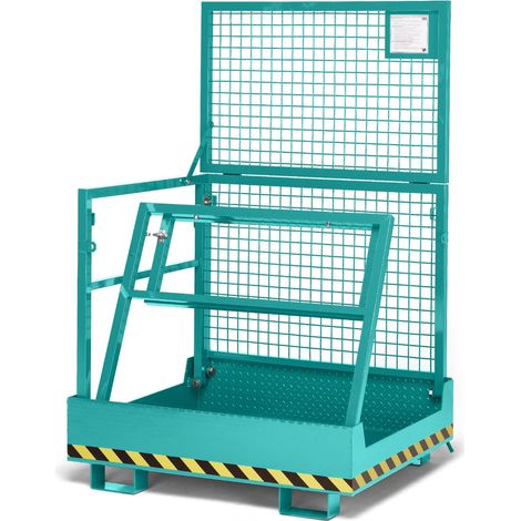 R+R Industrietechnik Arbeitskorb Typ RAK-Compact 1200x1080x1910mm RAL5018 Türkisblau (1/4)