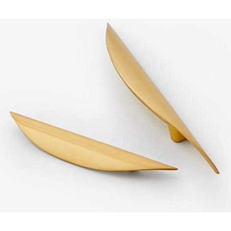 Set mit 2 Küchenschubladengriffen, Türgriffen, Griffen aus Zinklegierung, modernes Goldfinish für Schränke und Badezimmer (1/4)
