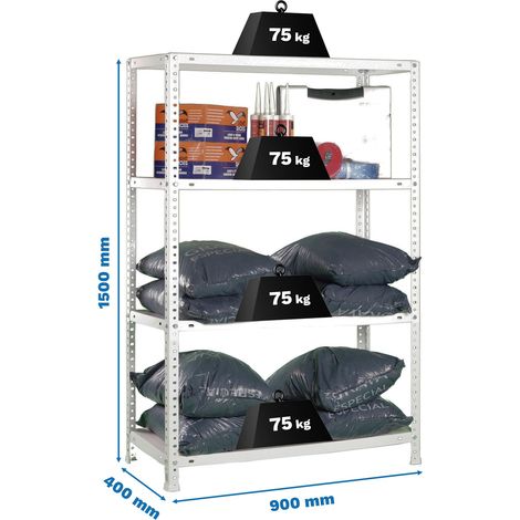 Simonrack Serie Advantage 4/400 Metallregal Silber