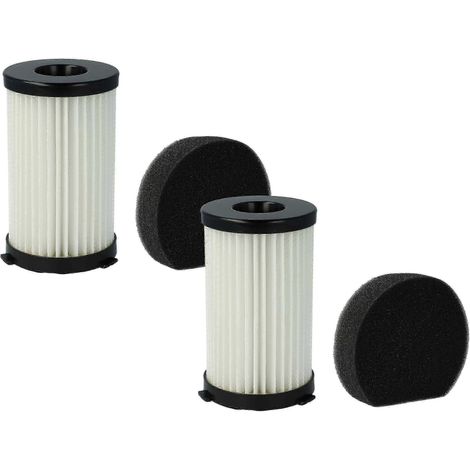 2 filtres pour aspirateur balai Turbo Tronic TT-VS6 HEPA noir et blanc (1/4)