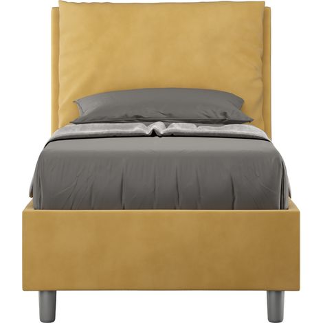 Letto Singolo 80x190 cm Senza Rete Antea Ocra (1/5)