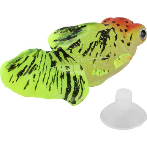 Poisson artificiel phosphorescent en silicone, imitation poisson rouge pour aquarium, décoration animale GF02 (1/5)