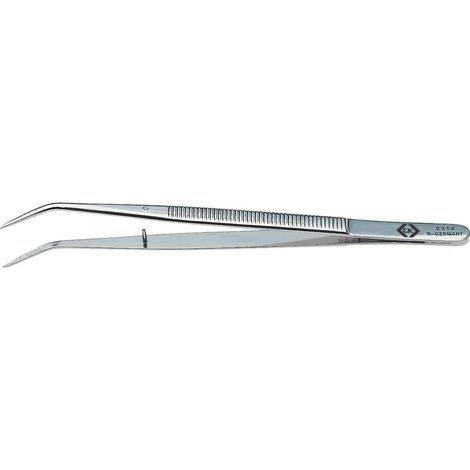 C.K T2314 Pince brucelle de précision pointue, courbée, fine 150 mm