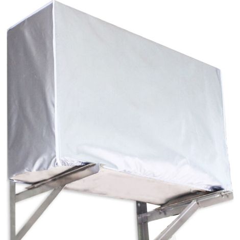 Protection Climatiseur Exterieur Housse Cinq Cotes Argentee Anti Poussiere Et Saleté Plusieurs Tailles Disponibles Pour Hors Saison (1/5)