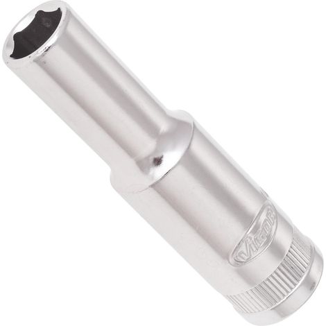 VIGOR Innenvierkant Antrieb 10 = 3/8 Zoll Steckschlüssel-Einsatz, lang Außensechskant-Profil V2017N ∙ Vierkant hohl 10 mm (3/8 Zoll) ∙ Außen-Sechskant Profil ∙ 9 ∙ Gesamtlänge: 63 mm (1/3)
