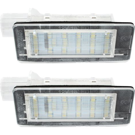 Juego de 2 luces de matr铆cula LED para Renault Captur Espace IV Fluence Modus FL Scenic II III (1/2)