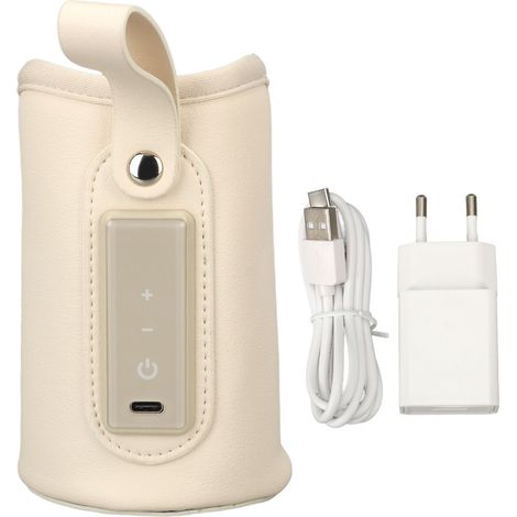 Étui Isotherme pour Biberon en Simili-Cuir, Affichage LCD, Chauffage USB Portable, Prise UE 100‑240V (1/5)