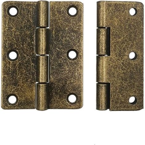 Un ensemble de deux charnières de porte en bronze antique massif, charnières de porte en laiton de haute qualité, charnières pliantes, avec vis, 51361,2MM.