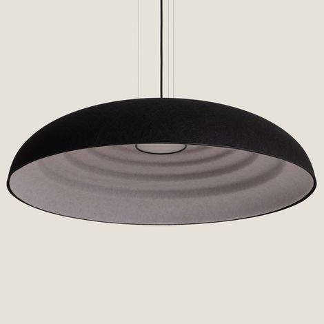 Pendelleuchte Akustisch LED 30W Filz Misis-L Schwarz