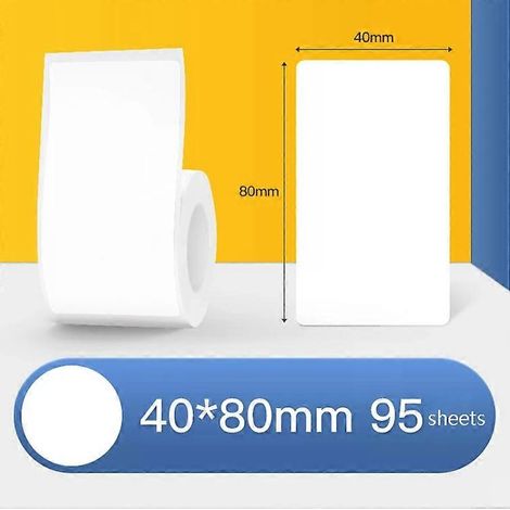 Étiquettes thermiques autocollantes pour NIIMBOT B11/B3S, 40 x 80 mm, 95 feuilles (1/2)