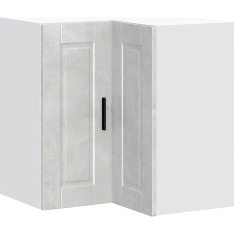 Mueble de cocina esquinero de pared de diseño contemporáneo 57 x 57 x 60 cm práctico almacenamiento en madera de ingeniería gris hormigón 020050406 (1/5)