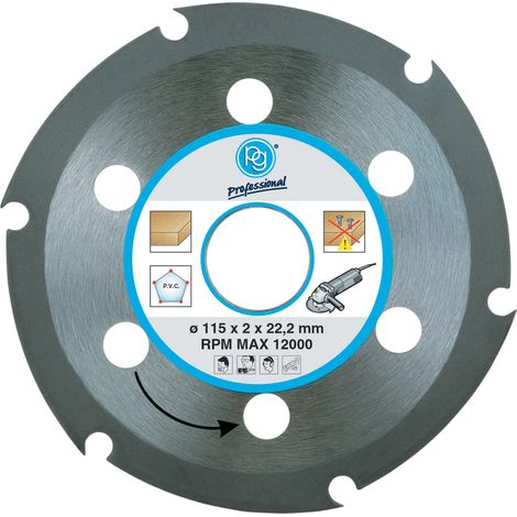 Poggi disco 115x2x2,2 mm per taglio legno smerigliatrice flex troncatrice art. 419.90