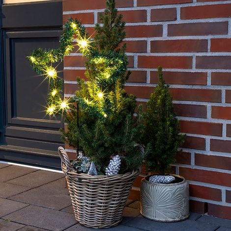 LED Gartenstecker Adventsdekoration Stern