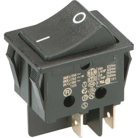 BACHMANN 924.095 COMMUTATEUR ÉLECTRIQUE ROCKER SWITCH 2P NOIR