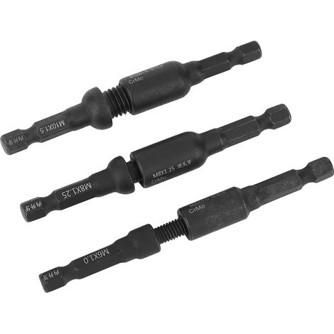 Lot de 6 douilles pour tournevis pneumatique, tige de 6,35 mm (1/4 pouce), pour visser et dévisser à double extrémité (intérieur et extérieur).