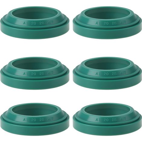 6x Joints Anti-poussière pour Cylindre en Polyuréthane 28 X 20 X 4/7 Mm pour Système Hydraulique Vert (1/5)