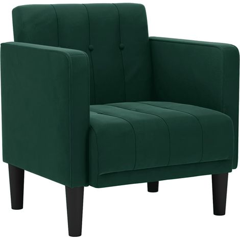 Maison Exclusive - Sessel mit Armlehnen Dunkelgrün 53 cm Samt (1/5)