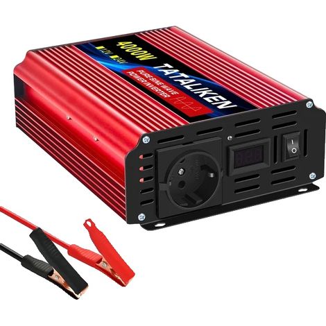 Inverter solare, convertitore a onda sinusoidale pura, uscita stabile 220-240 V, display LED intelligente per un utilizzo affidabile in casa, auto e energia solare, 10000 W, 12 V 50 Hz, 220-240 V, Eur (1/2)
