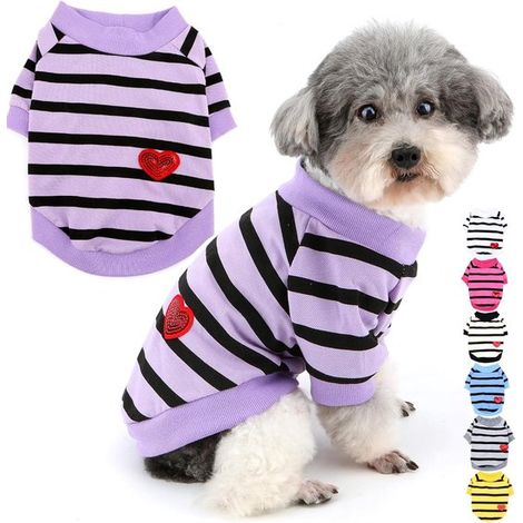 Chaleco transpirable y ligero para mascotas, Para perros pequeños (Bulldogs franceses, carlinos, Yorkshire Terriers), Morado claro, talla S (1/5)