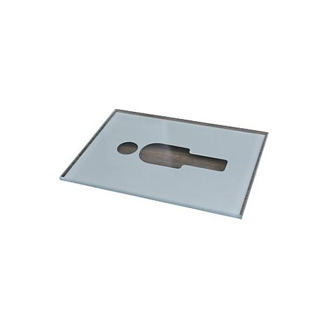 Rótulo para puertas con pictograma WC  H x A 148 x 105 mm 