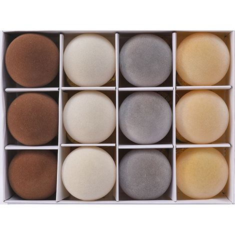 Boules De Noël - En Velours Flocké - Diamètre 6 cm - Pour Arbre De Noël Décoration Intérieure Mariage Fête - Lot De 12 (1/5)