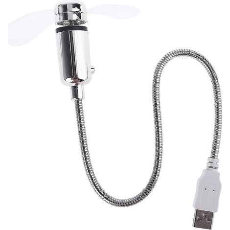 Ventilateur portable USB, mini ventilateur col de cygne pour ordinateur portable, bureau et maison (1/4)