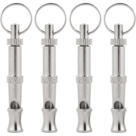 Sifflet à ultrasons pour chien, sifflet à haute fréquence pour chien, sifflet à ultrasons réglable pour l'entraînement, l'aboiement, l'assise et le rappel des chiens, 4 pièces (1/5)