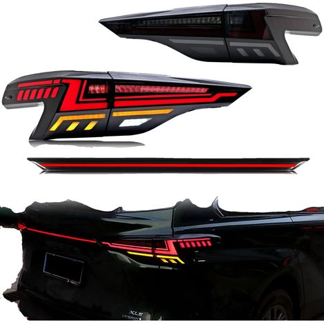Conjunto de luces traseras LED, plástico ABS, voltaje de 12 V, 35 vatios, compatible con Toyota Sienna 2020-2026, 3400 lúmenes. (1/5)