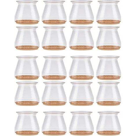 Embouts Pour Pieds De Meuble - Elastómero - Diámetro 18 A 28 Mm - Protección Suelo Parquet - Anti Ruido Anti Rayaduras - 20 Unidades (1/5)