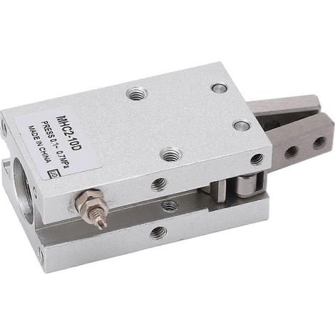 Greifer mit Luftzylinder, pneumatisch, einfach- oder doppeltwirkend, 10 mm Bohrung, M5x0,5, Aluminiumlegierung
