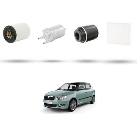 Kit tagliando 4 filtri compatibile con Skoda Fabia II (545,542) 1.2 TSI 63kw dal 2010 al 2014 (1/5)