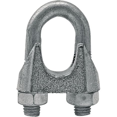 Abrazadera de acero galvanizado para cable de acero de 10 mm de diámetro (460410)