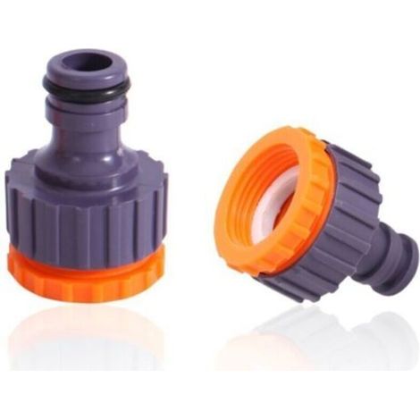 Plastique 3/4 '' and 1/2 '' BSP 2in1 Nez de Robinet d'arrosage à Visser débit Tap Connector Threaded Faucet Adapter 9 Pack
