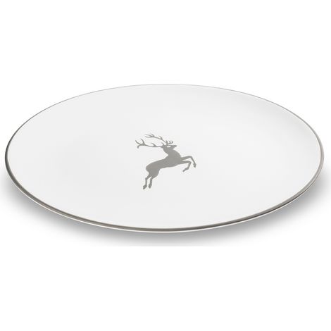 Gmundner cerámica ciervo gris, fuente oval (33x26cm)