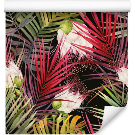 Papier peint à motifs végétaux colorés pour salon et chambre 50x1000 cm (1/5)
