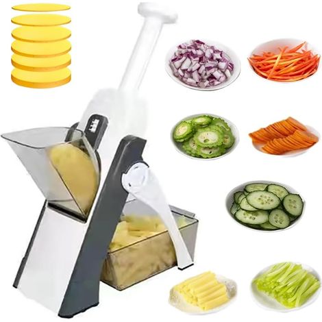 Vegetable Cutter, Adjustable Safe Chopper Artifact, 4-in-1 Adjustable Mandoline Vegetable Slicer, Vegetable Cutter Mandoline Slicer Dicer for Potatoes, Carrots, Tomatoes, Cucumbers (1/5)