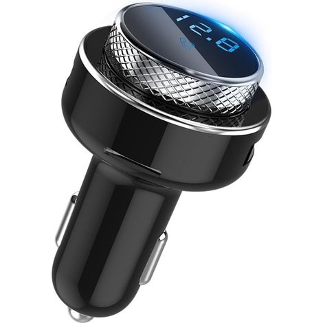 Haiaveng Chargeur de Voiture, USB Bluetooth 5.0 Émetteur FM Adaptateur de Voiture TF/U Disque Lecteur MP3 (1/5)