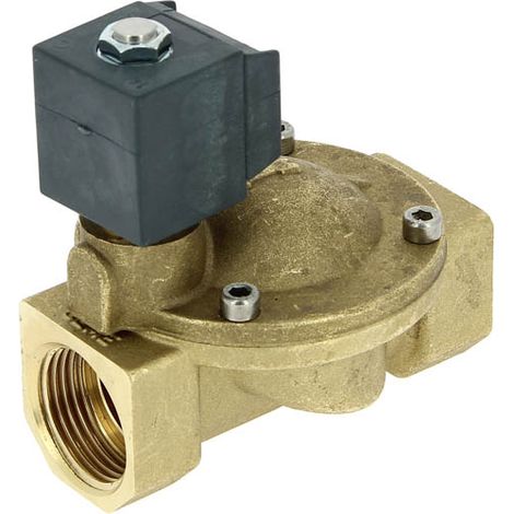 Electrovanne gaz 2/2 à membrane assistée – NBR 220V – Corps laiton – Pression 10 bar – Diamètre 26-34 mm – Sectoriel