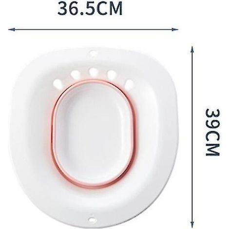 Bain de siège pliable pour siège de toilette - Idéal pour les soins pendant la grossesse et après l'accouchement - Conçu pour les bains du périnée, les hémorroïdes et les soins anaux (1/4)