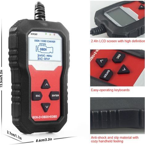 ZDETGU Outil de Diagnostic Automobile en Plein Système Complet de Systèmes de Freinage ABS Scanner Ajustement pour la Version Allemande (Anglais). (1/5)