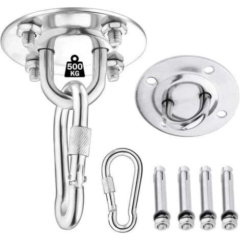 Ceiling Hook, XU, Wall Mounted For Hanging Hammocks, Yoga, Sand Replacement Hanging Chairs, Stainless Steel Training Suspension With A Capacity 500 Equipped With Musket - (1/4)