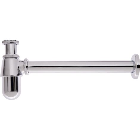 Siphon mit Ablaufgarnitur - Chrom - Siphon für Waschbecken - Ros