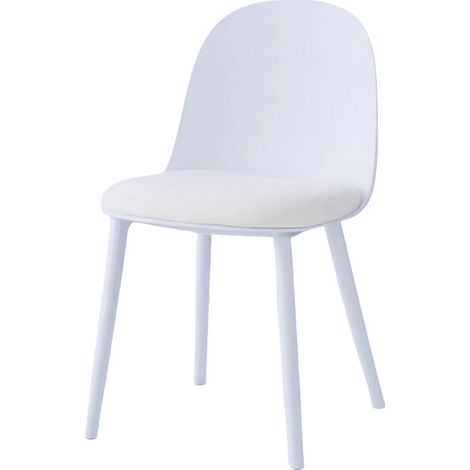 Pack de 4 sillas Md-Emily acabado blanco, 80cm(alto) 44cm(ancho) 47cm(largo) (1/2)
