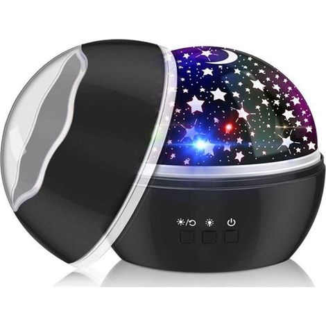 Veilleuse - AVIZAR - Modèle Fantasia - Projection Lumineuse - Couleur Noir - Pour Bébé (1/3)